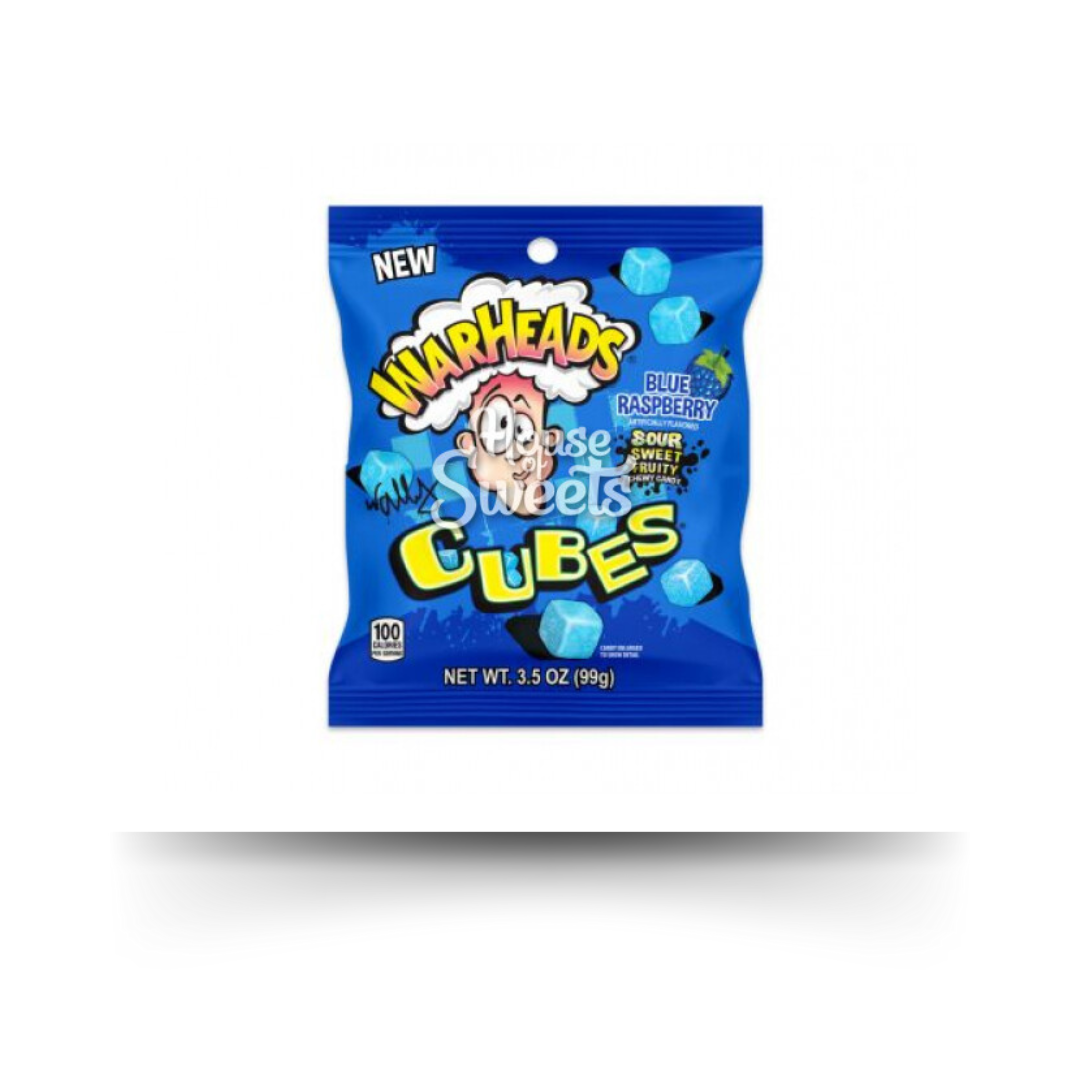 Warheads Blue Raspberry Cubes 99g