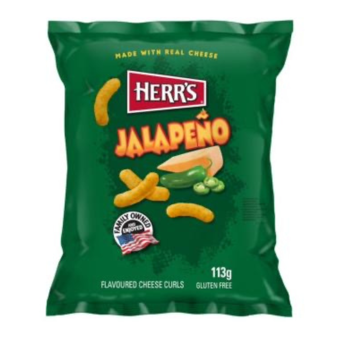 Herr's Jalapeño Cheese Curls 113g