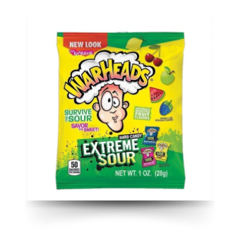 WARHEADS EXTREME SOUR 28G