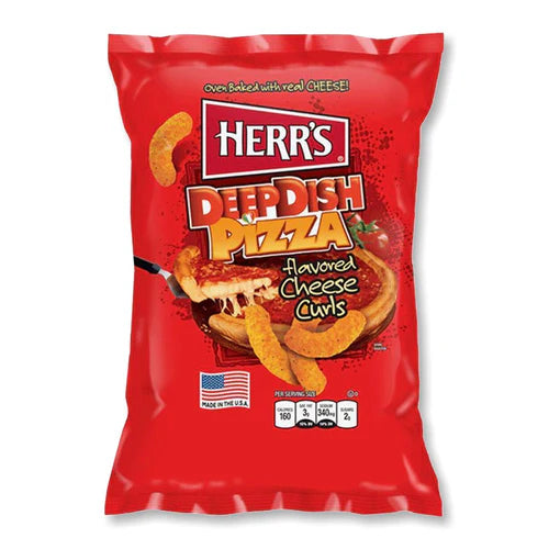 HERR´S BAKED DEEP DISH PIZZA CHEESE CURLS 170G USA