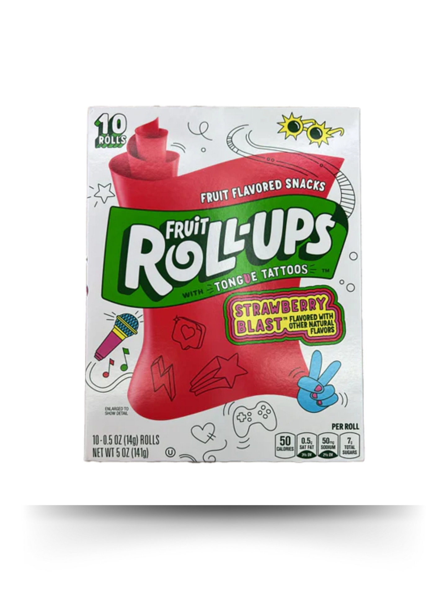 Fruit Roll-Ups Tongue Tattoos Strawberry 141g